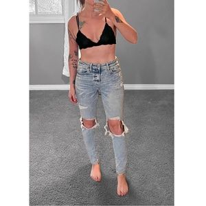 Acid Wash Ripped ne(x)t level stretch Jeans - Like New (Size 8)